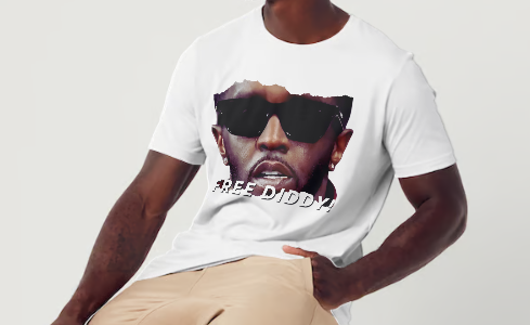 Free Diddy! Innocent until proven guilty or bribed! One of a kind t-shirt